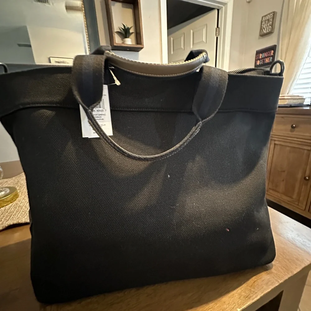 Coach Black Duffel Bag with Whale Design